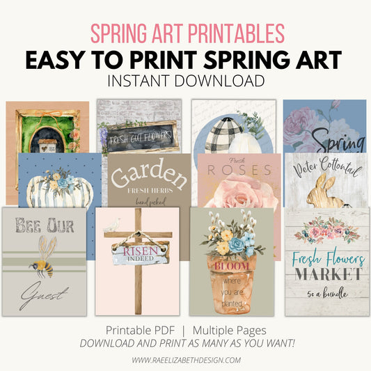 Spring Wall Art Printable Bundle